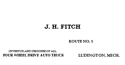 John Fitch's calling card - 1915